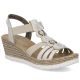 Women's comfortable beige espadrille sandals Rieker 619B2-60