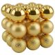 2. DECORATIVE PLASTIC BAUBLE SAFE 27 PCS diameter 6 cm GOLD MICA