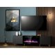 4. PAFOS EF TV cabinet with electric fireplace 180x42x49 black matt