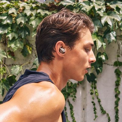 3. Apple Powerbeats Fit - Wireless Noise-Canceling Workout Earbuds - Gravel Gray (ME2K4ZM/A)