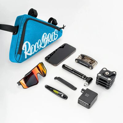 5. Rockbros G002 Flash Journey Triangle Frame Bike Bag 1.4L - Blue