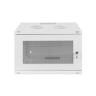 11. Digitus 19" 7U wall-mounted network cabinet 540x400, perforated door, gray, undivided, unassembled, 60kg