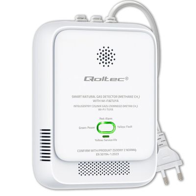9. QOLTEC NATURAL GAS LEAK SENSOR | CH4 DETECTOR | NG | TUYA | WI-FI | 85DB ALARM | LED