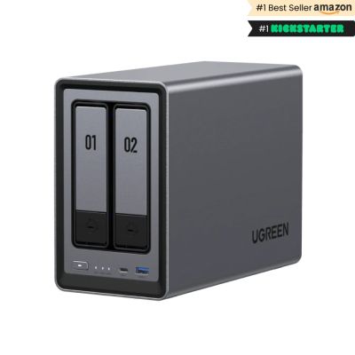 Ugreen NASync DXP2800 NAS System 2-Bay Compact Intel® N N100 8GB DDR5 0TB UGOS Pro Black