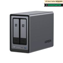 Ugreen NASync DXP2800 NAS System 2-Bay Compact Intel® N N100 8GB DDR5 0TB UGOS Pro Black