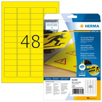 2. HERMA 8030 Printable Labels Yellow Self-adhesive Printable Labels