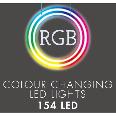 13. DECORATIVE CHRISTMAS TREE 154 LED RGB 150 CM BLACK