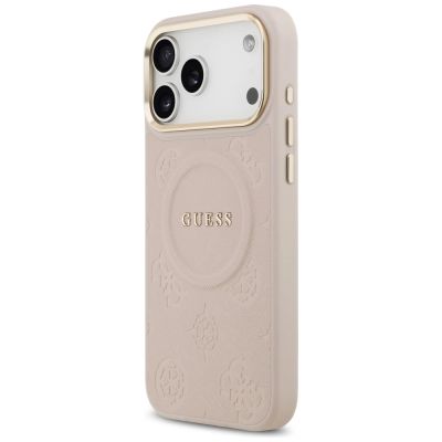 2. Guess Peony Hot Stamp MagSafe Case for iPhone 17 Pro Max - Pink