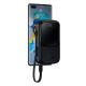 6. Baseus Qpow Digital Display powerbank with fast charging 10000mAh 22.5W QC/PD/SCP/FCP with built-in USB-C cable black