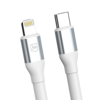 3. 3mk Hyper Cable N-SERIES USB-C / Lightning 2m PD 3.0 9V / 3A 27W - white