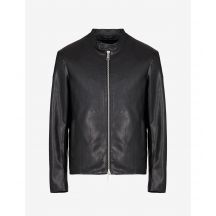 Armani Exchange Men's Stand-Up Collar Leather Jacket (8NZB08-ZNAAZ-1200)