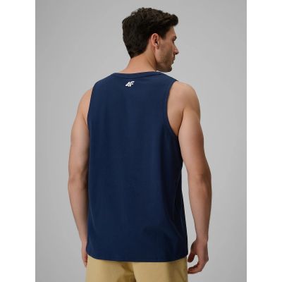 2. Men's regular sleeveless T-shirt with print 4F 4FRSS26TSLEM331-31S