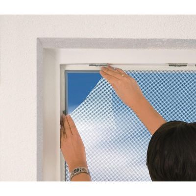 35. MOSQUITO NET WINDOW 150X180 WHITE POLYESTER + VELCRO TAPE