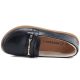 4. Women's leather moccasin shoes, wide, black, Potocki JE19507
