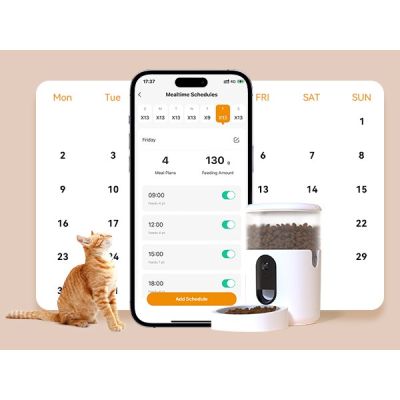 10. Imou PF1 4L Dog or Cat Feeder/Water Stainless Steel White Cat Automatic Pet Feeder