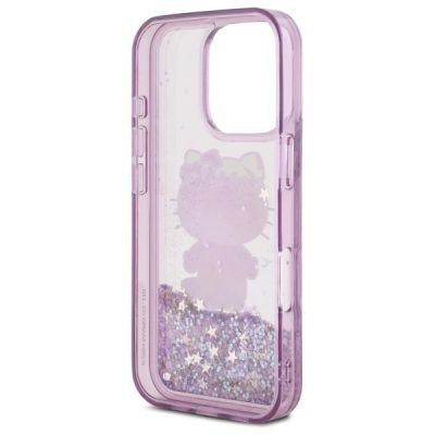 7. Hello Kitty Liquid Glitter 50TH Anniversary Party iPhone 16 Pro Case - Purple