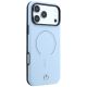 4. Mercedes Leather 3D MagSafe Case for iPhone 18 Pro Max / 17 Pro Max - Blue