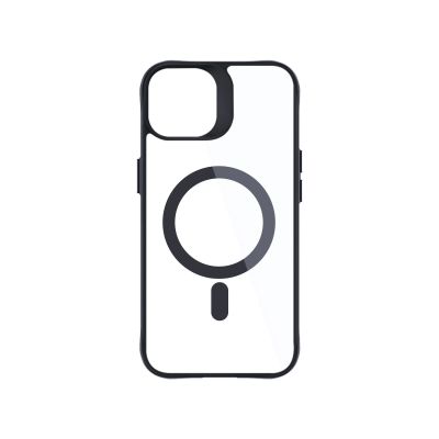 25. 3mk Satin Armor MagCase with MagSafe for iPhone 14 Plus - Clear with Black Frame