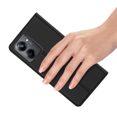 7. Dux Ducis Skin Pro Case for Realme 10 Pro Flip Card Wallet Stand Black