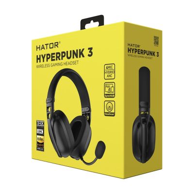 10. Hator Hyperpunk 3 Wireless Gaming Headphones Black