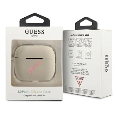 3. Guess GUACAPLSVSGP AirPods Pro cover gray pink/grey pink Silicone Vintage