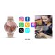 18. VELTORI VT320-1 Women's Smartwatch Gold Bracelet + Pink Silicone Strap