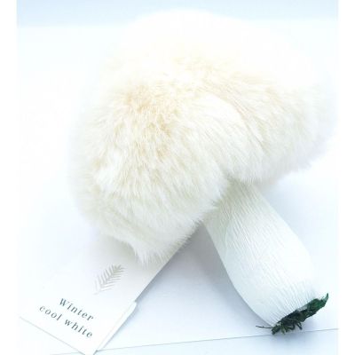 3. DECORATIVE MUSHROOM HANGING ORNAMENT 8x12CM ECRU
