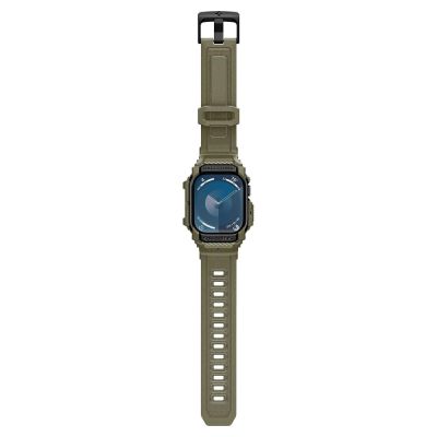 9. Spigen Rugged Armor ”Pro” Strap for Apple Watch 10 (46MM) - Green