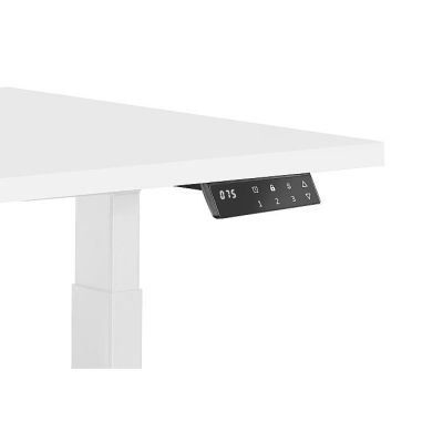 2. Desk/Table with adjustable height UNIQUE ACTIVE I 14-C103W-W-140-YZ-02 white frame and top, 140X70 cm