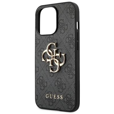 6. Guess 4G Big Metal Logo Case for iPhone 14 Pro Max - Gray