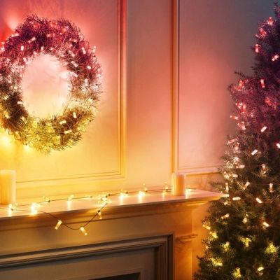 7. Twinkly Candies – 200 candle-shaped RGB LED lights, green cable, USB-C