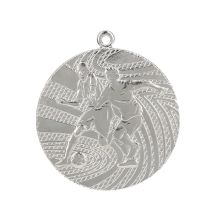 Silver medal - football - steel medal