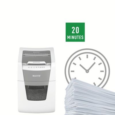 7. Leitz IQ AutoFeed 100 Shredder, P4, 100 sheets, 34 l bin