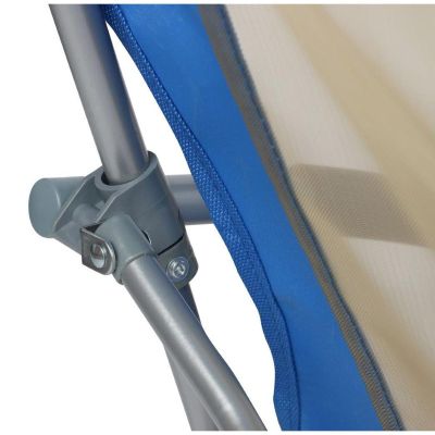 27. BEACH CHAIR WITH ARMRESTS 55x58x64CM FOLDABLE BLUE