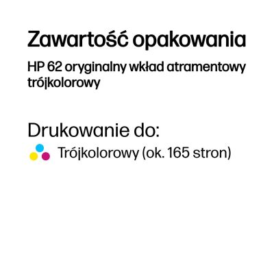 2. HP 62 Original Tri-Color Ink Cartridge