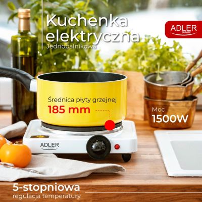 10. Adler AD 6503 cooker (1 cooking zone; 1500W)