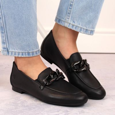 4. Comfortable leather shoes with chain Remonte W RKR645 black