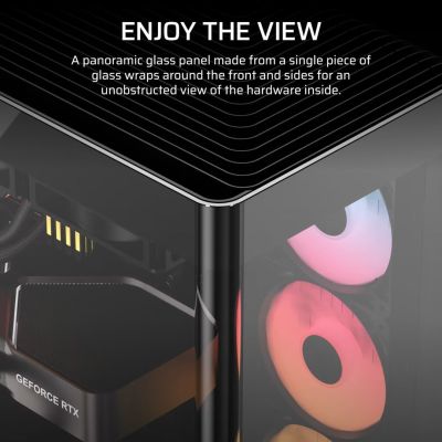 10. Corsair FRAME 4500X RS-R ARGB Tempered Glass Mid-Tower Case, Black