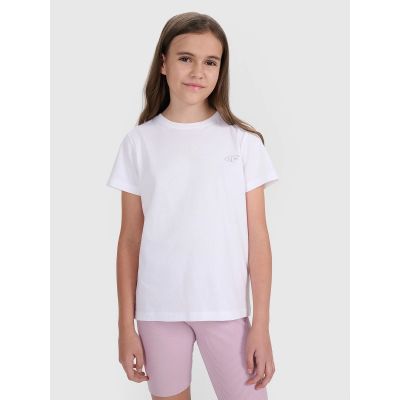11. Regular plain T-shirt (SET OF 2) for children 4F 4FJRAW25TTSHU3157-91S
