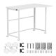 9. MACLEAN FOLDING DESK TABLE WITH WHEELS MACLEAN FOLDING DESK TABLE, WHITE, MOBILE, 100X65CM, MAX. 50KG, ANGLED, SHAPE