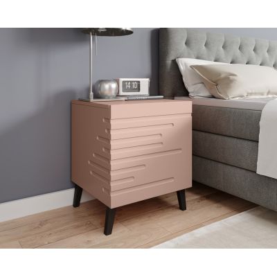 3. NOVA bedside table 44x40x52 pink matt