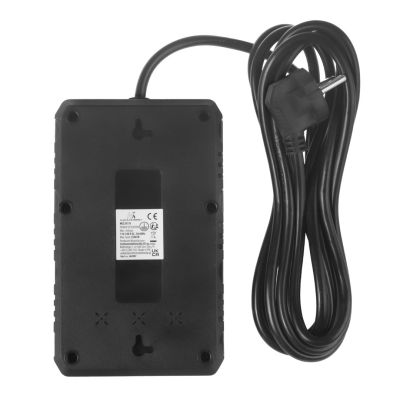 5. MACLEAN POWER STRIP, EXTENSION CORD 4 OUTLETS + 3XUSB, 110-240V AC 50/60HZ, 2.1A MAX 2500W, 3M, BLACK, MCE393 B