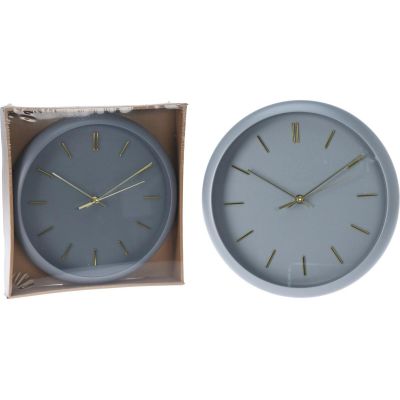6. PP WALL CLOCK 30x4.5CM GRAY