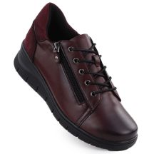 Burgundy Leather Women’s Wedge Shoes Vinceza 39964