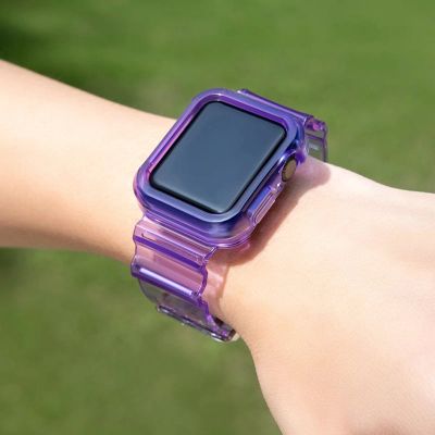 3. Silicone Band Strap Bracelet Case Strap Light Set for Apple Watch 42mm - Purple