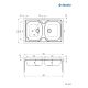 2. Deante Tango ZM5320N steel sink 80x50 cm