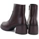 5. Women's leather ankle boots on a burgundy platform D&A S.Barski CR62-3369