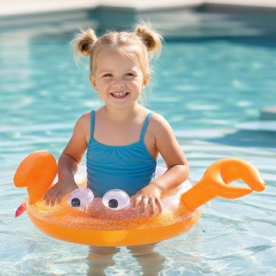 5. SWIMMING RING 93.5x76CM CRAB GLITTER 35638