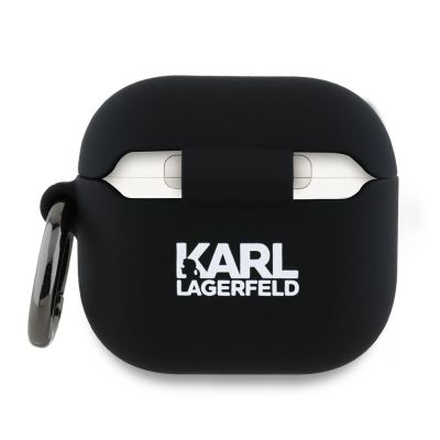 2. Karl Lagerfeld Silicone Choupette Head 3D Case for AirPods 4 - Black