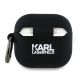 2. Karl Lagerfeld Silicone Choupette Head 3D Case for AirPods 4 - Black